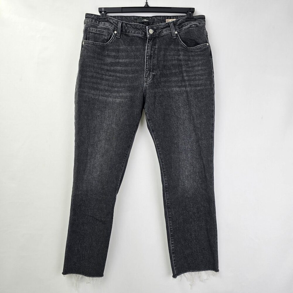 Mavi Viola High Rise Slim Straight Black Denim Jeans Size 32/29